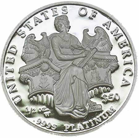 1/2 Oz Platinum Coin Liberty USA